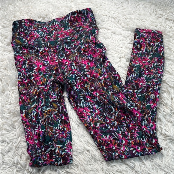 Lululemon Base Pace High-Rise Fleece Tight 28" Floral Electric Multi - Picture 1 of 6
